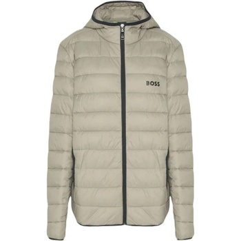 BOSS Мъжко яке BOSS Water-Repellent Puffer Jacket With Branded Trims - Бежов