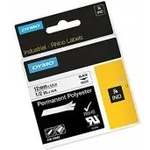 DYMO Лента Rhino 5.5мм х 12м черен/бял