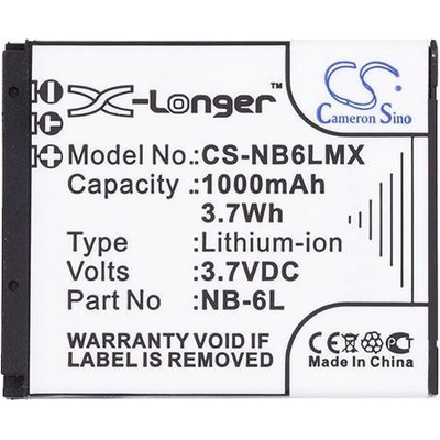 Cameron sino Батерия за фотоапарат CANON NB6L LiIon 3.7V 1000mAh LiIon Cameron Sino (CS-NB6LMX)