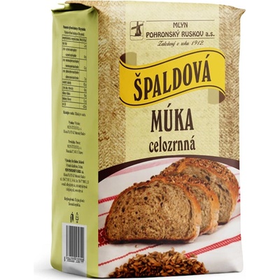 Mlyn Pohronský Ruskov Špaldová múka celozrnná 800 g