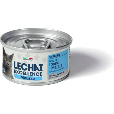 Monge Lechat Excellence Mousse Sterilised cat Pena s tuniakom a bravčovým mäsom 85 g