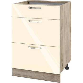 ИРИМ Долен кухненски шкаф Сити АРФ-Бежово гланц-05-57 60 см