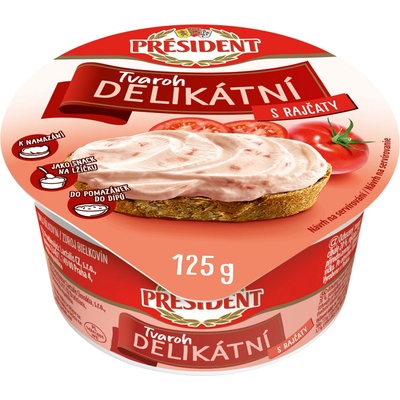 Président Tvaroh delikátní s rajčaty 125 g