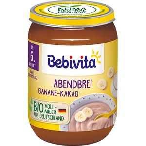 Bebivita БИО млечна каша "Лека нощ" грис, банан и шоколад 190г