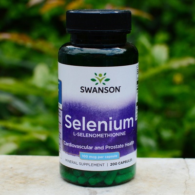 Swanson Selenium L-selenomethionine 100 mcg 200 kapslí