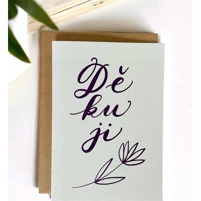 Be Nice přání Děkuji modré