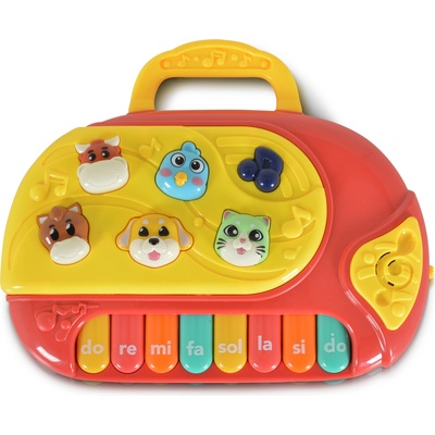 Fivestar Toys Бебешко Музикално пиано с животни 794 червен (111486)