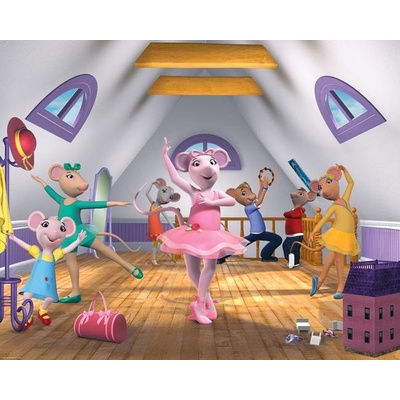 Walltastic Dětská fototapeta Angelina Ballerina, rozměr 244 x 305 cm, skladem poslední 1ks!!!