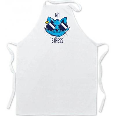 Povidlo.cz Zástěra No stress Bílá