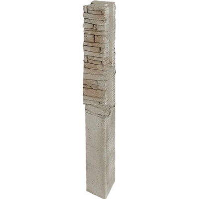 DITON Plotový systém QUICK WALL STONE Velikost: 15 × 15 × 210, Varianta: Quick wall stone - sloupek průběžný 120 béžový mix, Povrch: natur, reliéfní