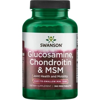 Image 1 of Swanson Glucosamine, Chondroitin & MSM | Mini Tablets [360 Таблетки]
