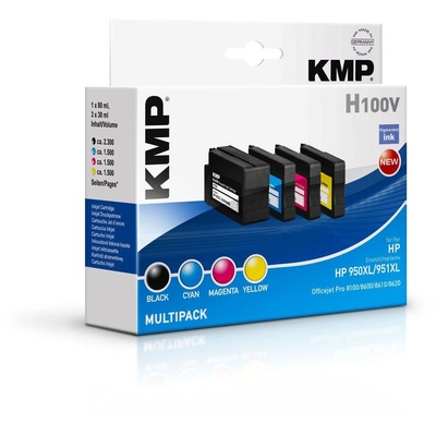Compatible Kmp h100v мастилено касета 4-пакет hp 950xl/951xl Черно/Синьо/Магента/Жълто (1722,4050)