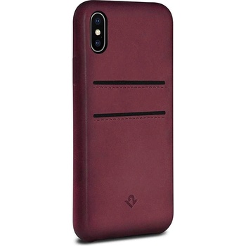 Twelve South Relaxed Wallet Leather Clip - кожен (естествена кожа) кейс за iPhone XS, iPhone X (бордо)