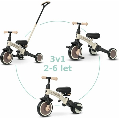 Qplay Stager 3v1 hnedá