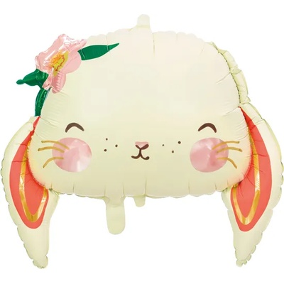 PartyDeco Балон от фолио - зайче 65 х 55 см