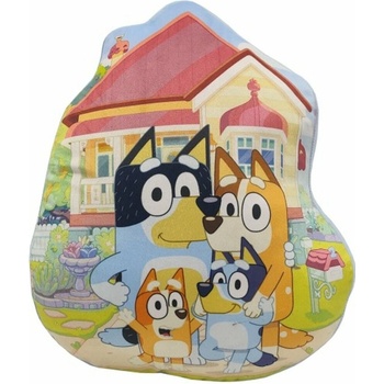 Halantex Tvarovaný 3D Vankúš Bluey motív rodinka 40x35