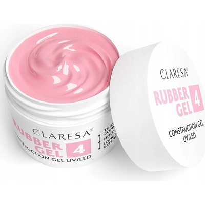 Claresa stavební gel na nehty Rubber gel malinová růž 4 90 g