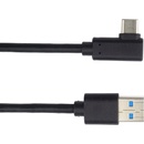 PremiumCord ku31cz3bk USB typ C/M zahnutý konektor 90° - USB 3.0 A/M, 3m