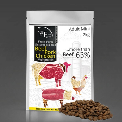 Fresh Farm Adult Mini Multiprotein Beef Pork & Chicken 2 kg