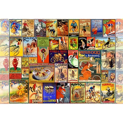 Grafika - Puzzle Vintage Bicycle Posters - 1 000 piese
