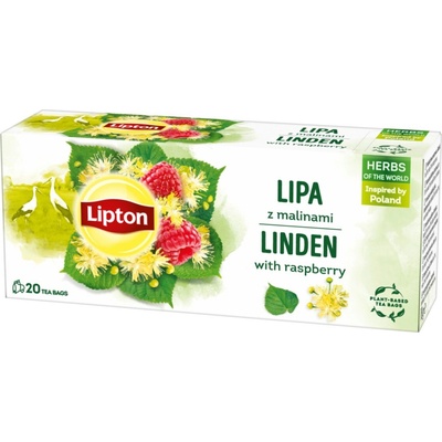 Lipton Linden & Raspberry porcovaný čaj 20 x 1,7 g