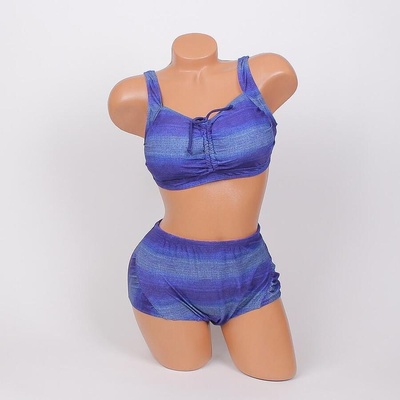 Макси бански в синьо с дънков ефект - чашка c/d