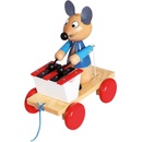 Dřevěné hračky Bino Tahací myš s xylofonem