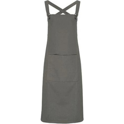 Premier Workwear Zástěra se zkříženými zády pro baristy PR129 Dark Grey Pantone 431 72x86cm