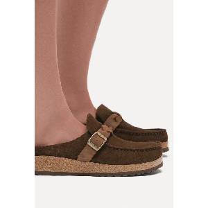 Birkenstock чехли сабо дамски от велур Buckley