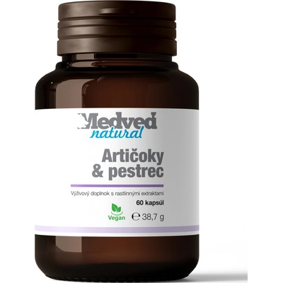 Medveď natural Artičoky a pestrec 60 kapslí