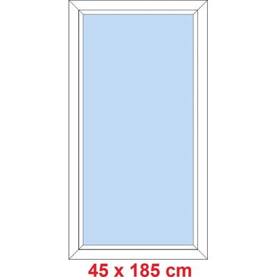 Soft Plastové okno 45x185 cm, FIX neotevíravé, Antracit struktura/bílá