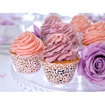 Image 1 of PartyDeco Бели кошнички за мъфини с оргаменти