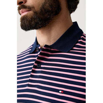 Tommy Hilfiger тениска с яка мъжка от памук (MW0MW39994)