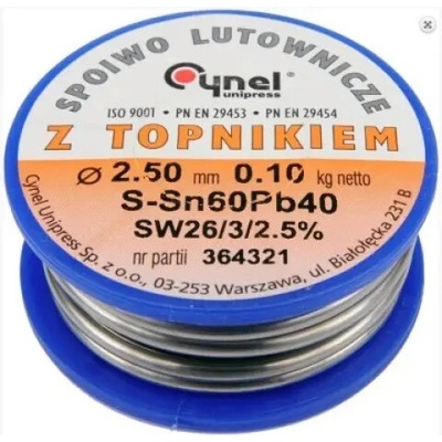 Vorel - Spajkovací cín Sn60Pb40 ø2.5mm, 100g