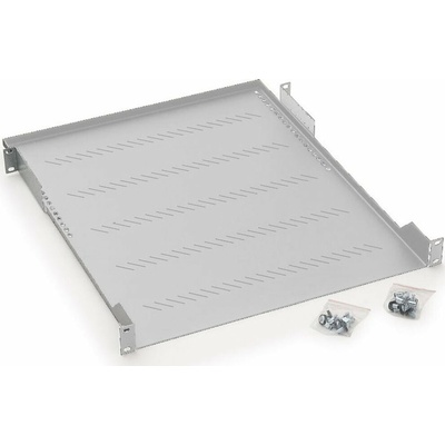 TRITON Police s perforací 19", 1U/750mm, nosnost 40kg, šedá, RAC-UP-750-A1