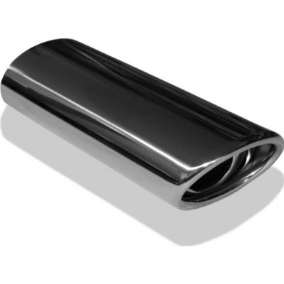 FOX Nerezová koncovka výfuku na zváranie / Typ 61 / lichobežniková / zafalcovaná / rovná / v priemere 142 x 78 mm / Dĺžka 200 mm