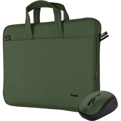 TRUST Sada brašna na notebook 16" Notebook Bag + Bezdrátová Myš, zelená 24989