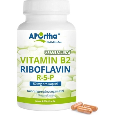 APOrtha Vitamin B2 Riboflavin 50 mg 120 kapsúl