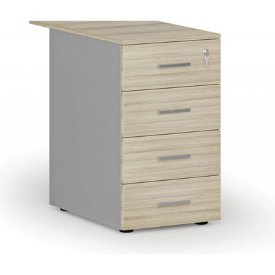 Primo Gray 4 zásuvky šedá/dub přírodní – Zboží Dáma