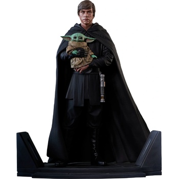 Diamond Comic Distributors Figurine Diamond Star Wars Premier Collection The Mandalorian Luke Skywalker And Grogu (1/7) 25cm