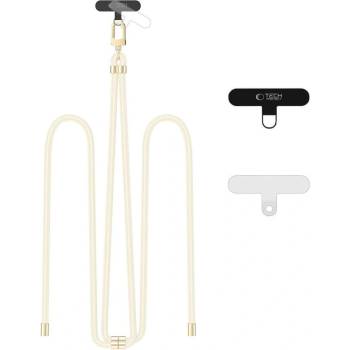 Tech-Protect Универсален ремък 75 см за смартфон от Tech-Protect C7S Rope Crossbody - Бежов / Златист (5906302372058)