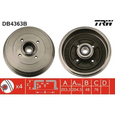 Brzdový buben TRW DB4363B