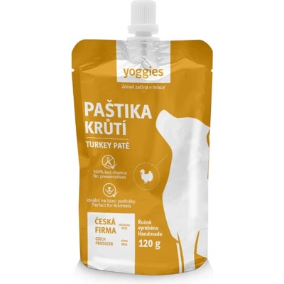 Yoggies paštika krůtí maso 120 g – Zboží Dáma