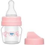 Wee Baby Стъклено шише Wee Baby Mini, с 2 накрайника, 30 ml, розово (792) - ozone