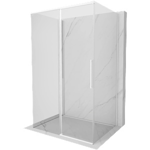 Mexen Rox-3S душ кабина с 3 стени, плъзгаща се, 160 x 110 cm, прозрачна, бяла (8C2-160-110-20-00-3S)