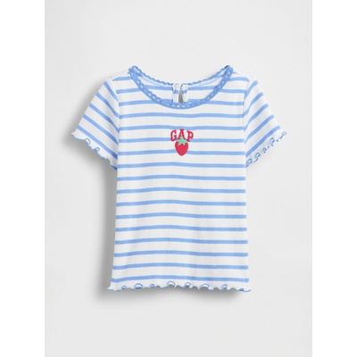 GAP Бебешка ръбеста тениска с лого GAP GAP | Sin | Момичешки | 2 години