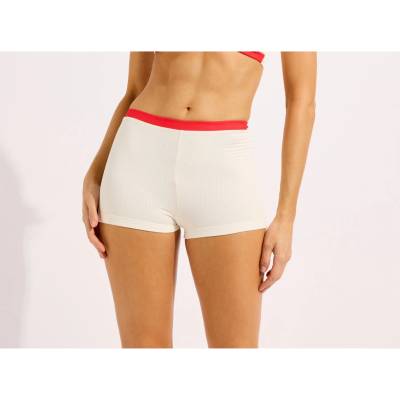Seafolly Дамско бикини долнище Seafolly Band Wave Belted Boyleg Pant Bikini bottom - Ecru - размер 36 (EU) (150-6610-0213)