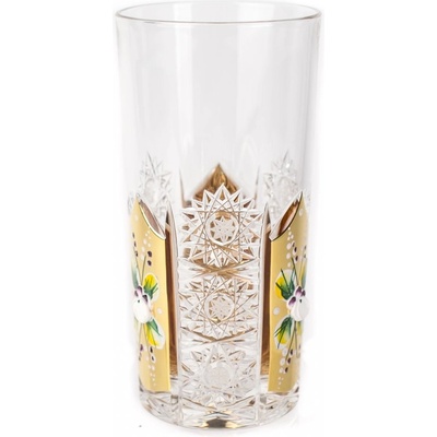 Royal Crystal Broušená sklenice na nealko Zlatá 350 ml