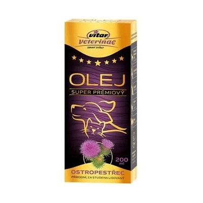 Vitar Veterinae Ostropestřec olej 200 ml 5x