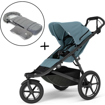 Thule Urban Glide 3 Mid blue s magnetickou sponou 2025 + Fusak a rukávník JOMK Northern Grey